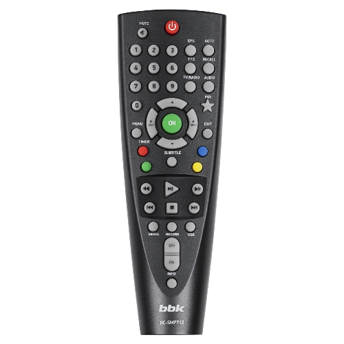 Приставка для цифрового ТВ BBK SMP025HDT2 черный, DVB-T2, DVB-T, HDMI, USB 2.0