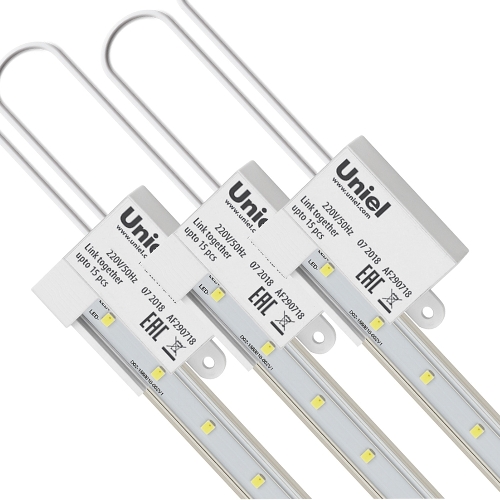 Светильник для растений светодиодный Uniel линейный ULY-P91-20W/SPFR/K IP65 AC220V CLEAR KIT03 1200мм. Спектр для фотосинтеза. В составе набора из 3-х штук.
