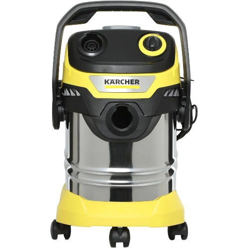 Строительный пылесос Karcher WD 5 S V-25/5/22 желтый, 1100 Вт, уборка сухая/сбор воды, пылесборник мешок/контейнер, 25 л