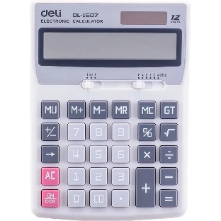 Калькулятор настольный Deli Core E1507 светло-серый 12-разр.