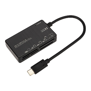 Кард-ридер Rexant 18-4118/черный/MS/MS PRODUO/M2/MMC/SD/microSD/microSDHC/microSDXC/USB Type-C/пластик