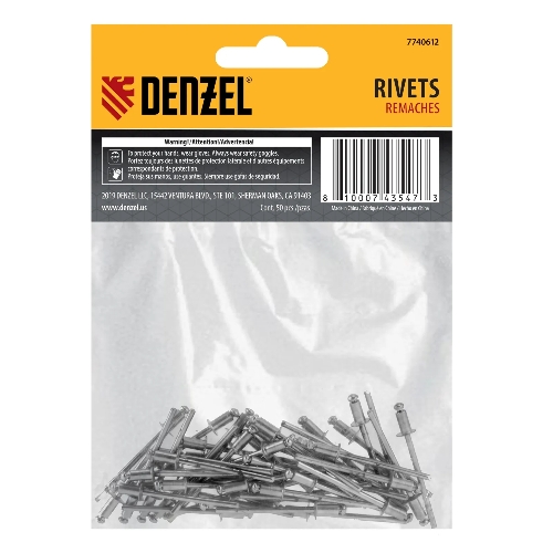Заклепки алюминиевые Denzel, 1/8"-1/4", 3 х 6 мм, 50 шт.
