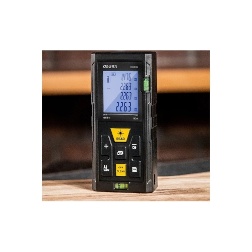 Лазерный дальномер Deli DL4169 (Диапазон измерения 0,05~60м, точность измерения: ±3мм)