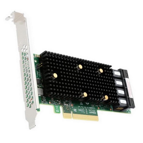 Адаптер-HBA Broadcom SAS 9400-16i SGL (05-50008-00) PCIe 3.1 x8 LP, Tri-Mode SAS/SATA/NVMe 12G HBA, 16port(4*int SFF8643), 3416 IOC
