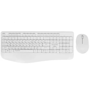 Комплект клавиатура+мышь Qumo Space K57/M75 беспроводной, USB, 1200 DPI, белый