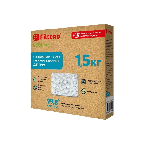 Специальная соль гранулированная Filtero ECOline 1,5 кг + 3 таб., 726
