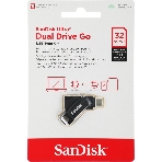 Флешка USB Sandisk DDC3 (SDDDC3-032G-G46), 32Gb, USB 3.0/USB Type-C, R/W 150/30, черный