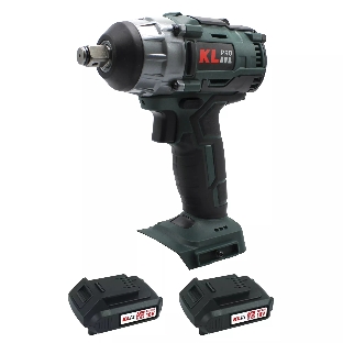 Профессиональный бесщеточный гайковерт аккумуляторный KLPRO KLSS18B-20 (18В, Li-ion-2шт, 2.0Ач, 250Нм, 2 скорости, подсветка,З/У,в кейсе)