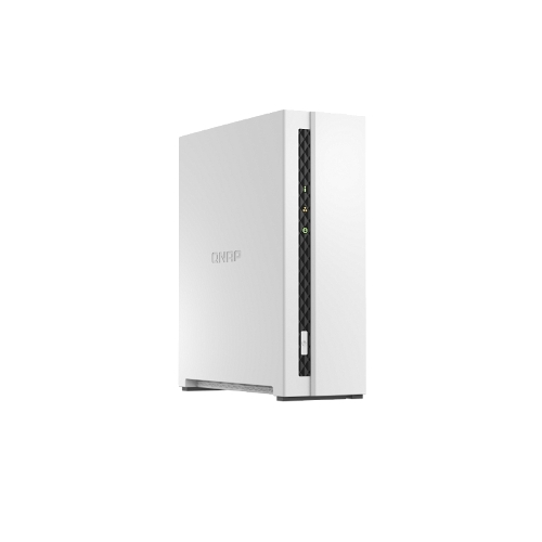 Сетевое хранилище SMB QNAP TS-133 NAS 1 HDD tray. ARM 4-core Cortex-A55 1.8GHz, ram 2 Gb (max), 1x1GbE, 1xUSB 2.0 port,1xUSB 3.2 Gen 1