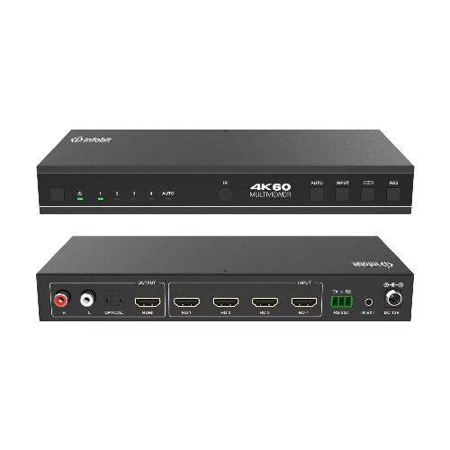 Коммутатор бесподрывный Infobit iSwitch 401MV 4K60 4x1 с многооконными функциями