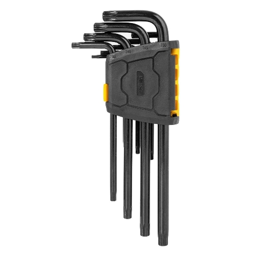 Набор шестигранных ключей ";TORX"; удлиненных Deli DL234209H 9 шт Материал CR-V. Спецификация: T10,T15,T20,T25,T27,T30,T40,T45,T50, пластиковый держатель