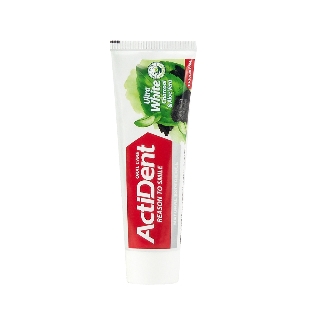 Зубная паста Active ACTIDENT отбеливающая Уголь и Алоэ вера Ultra White, без парабенов 100 г (512901006)