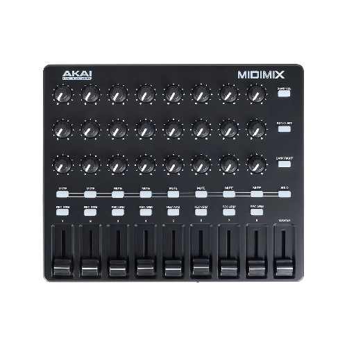 MIDI контроллер AKAI MIDIMIX 24 энкодера, 9 фейдеров, 8 кнопок Mute/Solo, 8 кнопок Rec Arm
