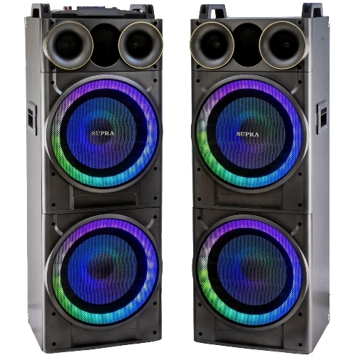 Минисистема SUPRA SMB-2150 черный 1200Вт FM USB BT SD (в комплекте: активн.+пассив.колонки)