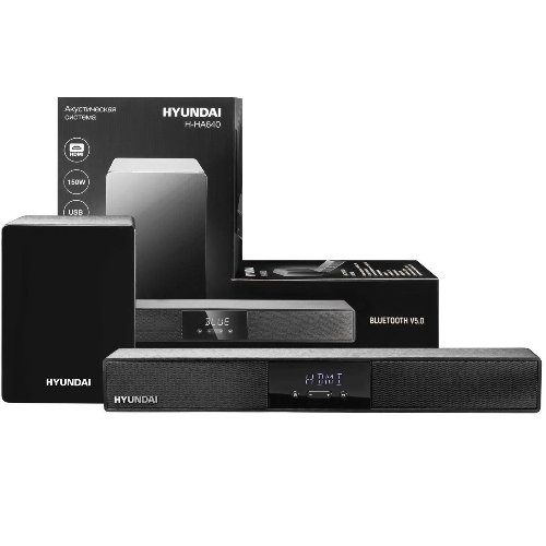 Микросистема Hyundai H-HA640 черный 150Вт FM USB BT SD/MMC/MS
