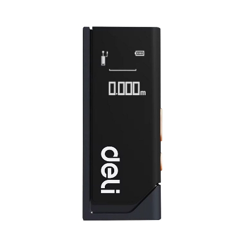 Лазерный дальномер Deli DL331150 Home Series черный; диапазон измерений 0,05~50м, точность измерения ±3мм, 370 мАч, OLED дисплей, Type-C, вес 48 грамм, эксклюзивный дизайн
