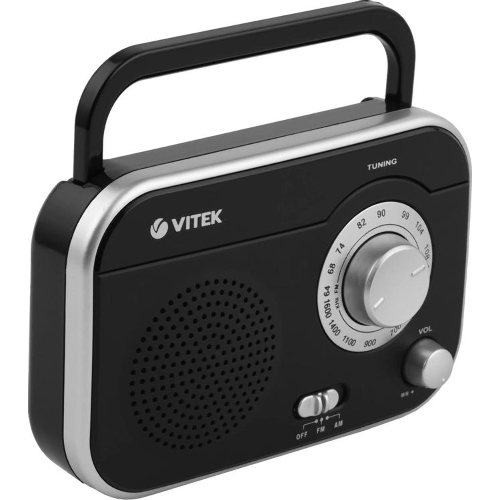 Радиоприемник Vitek VT-3593 (BK) Выходная мощность 1 вт. Динамики 1.Тип батареек UM-2/C
