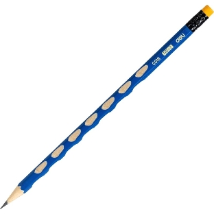 Карандаш чернографитный Deli EC016-HB U-Touch HB шестигранный синий (12шт) ластик