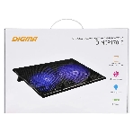 Подставка для ноутбука Digma D-NCP170-2 17"390x270x27мм 2xUSB 2x 150ммFAN 600г черный