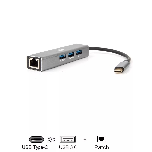 USB-концентратор VCOM DH311A USB Type-C, RJ-45/USB 3.0, USB