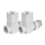 Набор дизайн-вентилей Royal Thermo CUBE, прямой (белый) 1/2"