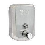 Дозатор для жидкого мыла из нерж. стали Puff-8705 хром, 500 мл, 17х12х12 см с ключом