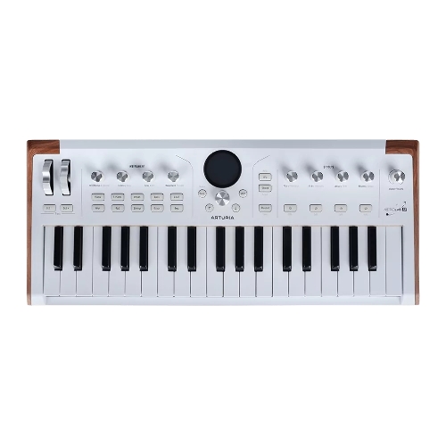 Сценическая клавиатура 230721 Arturia AstroLab 37 White Astrolab White 37 клавиш, полувзвешенная механика, 10 звуковых движков, вокодер, 10 кнопок пресетов, 4 макрорегулятора, MIDI-вход, USB-C и USB-A; аудио Bluetooth; WiFi, цвет белый