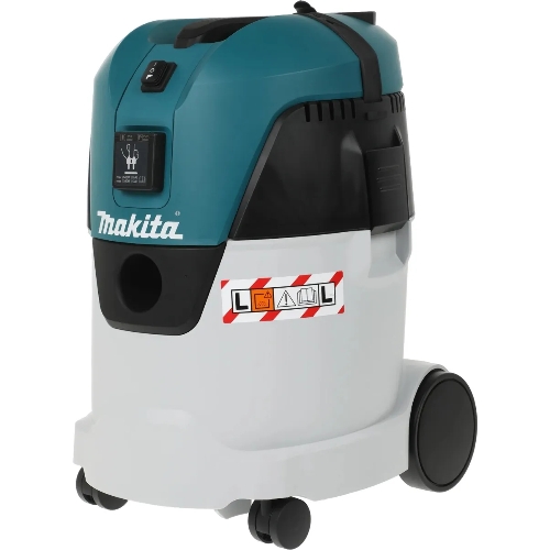 Строительный пылесос Makita VC2512L серый, 1000 Вт, уборка сухая/влажная, пылесборник мешок/контейнер, 25 л