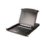 Портовый переключатель 16 с KVM консолью ATEN 16-Port PS/2-USB VGA Single Rail 17.3" 1920 x 1080 @ 60 Hz LCD KVM Switch