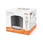 Светильник Gauss LED накладной с рассеивателем 10W 3000K 88х75мм 1/30 черный