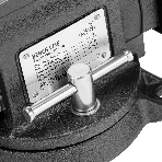 Тиски слесарные Denzel BVH-100 100 мм, поворотные, стальная направляющая, с наковальней