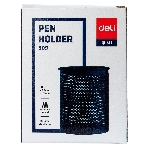 Подставка Deli E909 для письменных принадлежностей, черный, металл, сетка