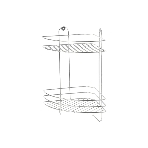 Полка угловая двухъярусная РЫЖИЙ КОТ Vento Plus 23*23*41,5 см хром (310848)