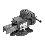 Тиски слесарные Denzel BVH-100 100 мм, поворотные, стальная направляющая, с наковальней