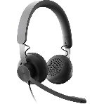 Гарнитура Logitech Zone Wired UC графит, проводная, USB-C, сертификация Microsoft Teams