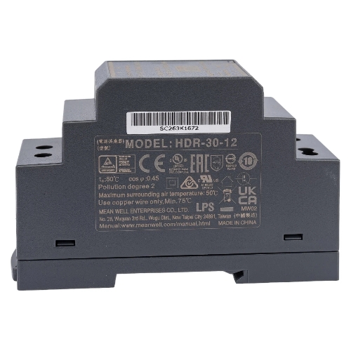 Блок питания MeanWell HDR-30-12 12В, 2А, 24Вт