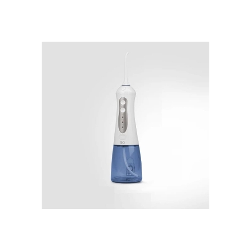 Ирригатор BQ IR001 White-Blue, Мощность: 10 Вт, Портативный, Объем резервуара 300 мл, 2 насадки и дорожный чехол в комплекте, 3 режима работы: Normal (нормальный), Soft (мягкий), Pulse (импульсный), Уровень влагозащиты: IPX7, Давление воды: 140-800 кПа, Число пульсаций: 1200-1600 имп/мин, Аккумулятор Li-ion 1400 мАч, 3.7 В, Время работы от аккумулятора до 60 минут, Время заряда аккумулятора: 4-5 часов, Автоматическое отключение через 2 мин, Вращение насадок на 360°, Съемный резервуар для воды, Индикация зарядки, Шкала уровня воды, USB кабель в комплекте