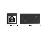 Модуль RJ-45 (F) <->RJ-45(F),FTP, проходной, ABS пластик, черный, cat.5e VCOM CT251S