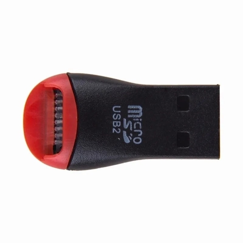 Кард-ридер Rexant 18-4110/черный-красный/SD/microSD/microSDHC/USB 2.0/пластик