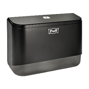 Диспенсер бумажных полотенец Puff-5140Bl черный, с замком, ABS-пластик