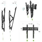 Кронштейн для телевизора ONKRON SN14 32"-65" наклонный, черный