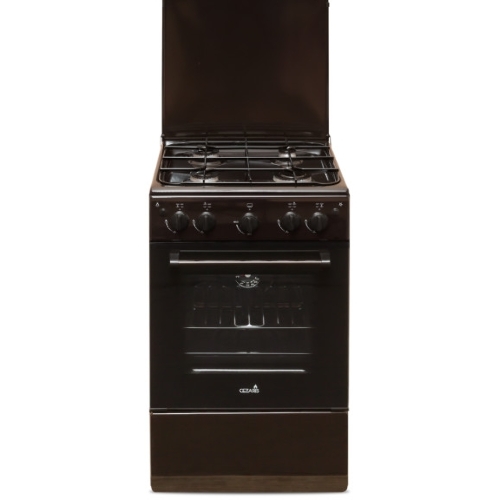 Плита газовая Cezaris ПГ 2150-07 коричневый, конфорок 4 шт, духовка 43 л, 51 см x 85 см x 55 см
