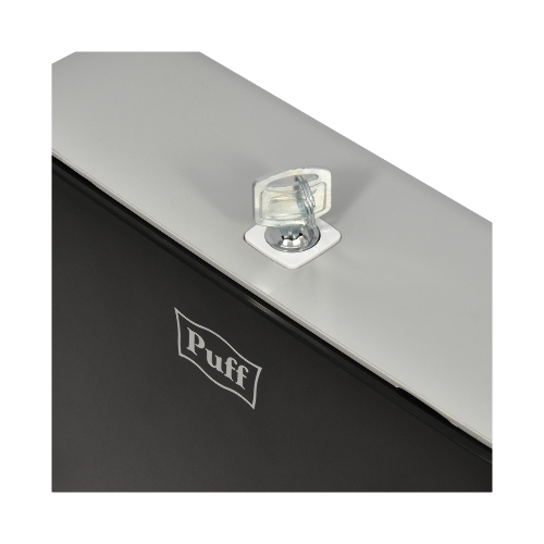 Диспенсер бумажных полотенец Puff-5145Bl черный, с замком, ABS-пластик
