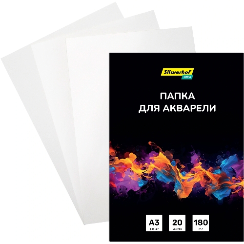 Папка для акварели Silwerhof Idea A3 20л. бум.180г/м2