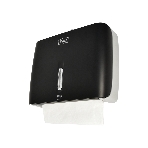 Диспенсер бумажных полотенец Puff-5145Bl черный, с замком, ABS-пластик