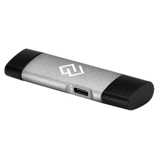 Кард-ридер Digma CR-СU2520-G/серый/SD/TF/micro-SD/micro-SDXC/miсro-SDHC/USB 2.0/Type-C/алюминий