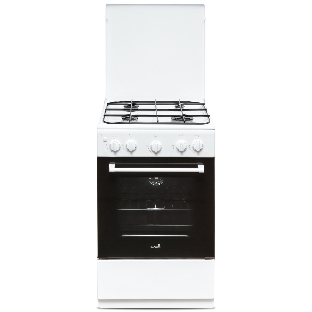 Плита газовая Cezaris ПГ 2150-02 белый, конфорок 4 шт, духовка 43 л, 51 см x 85 см x 55 см