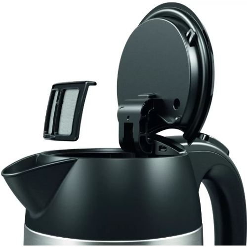 Чайник электрический Bosch TWK3P420 1.7 л, 2400 Вт, черный (корпус: нержавеющая сталь)