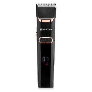 Машинка для стрижки BRAYER BR3401, LED-дисплей, 4 насад, турбо, титан. покр, регу. высоты лезвий