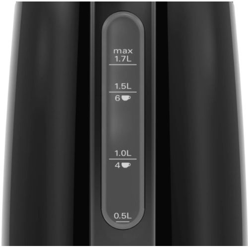 Чайник электрический Bosch TWK3P423 1.7 л, 2400 Вт, черный (корпус: нержавеющая сталь)